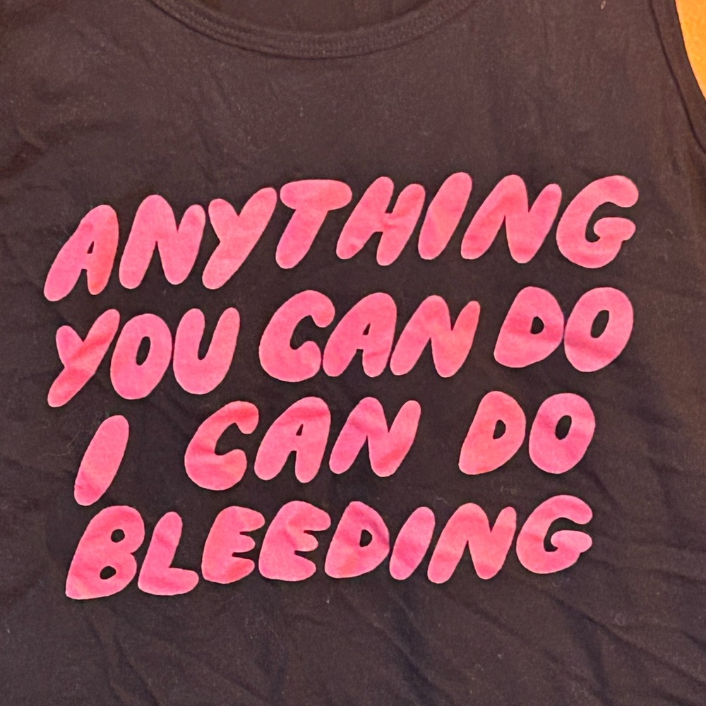 Pink Lettered Black Tank Top - Feminine Empowerment Graphic - Picture 2 of 3